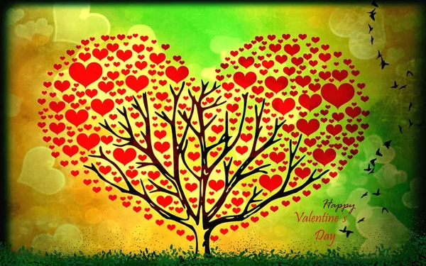 Frutos Desta Árvore Cheia Corações Estão Cheios Amor Luz Paz — Fotografia de Stock