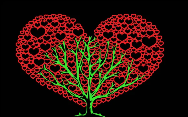Καρποί Αυτού Του Δέντρου Γεμάτους Καρδιές Είναι Γεμάτοι Αγάπη Φως — Φωτογραφία Αρχείου