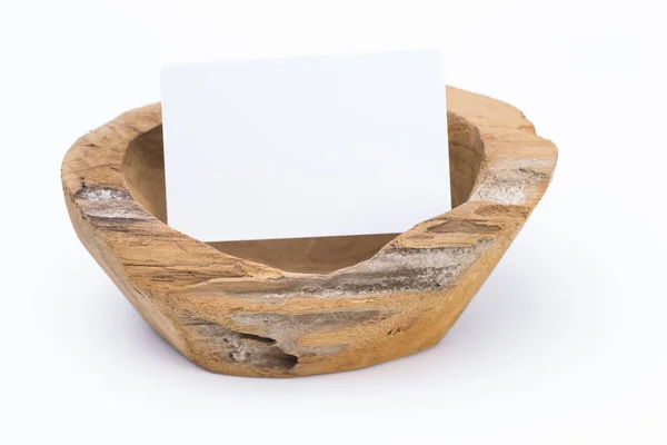 Wooden Bowl Map — Stock Photo, Image