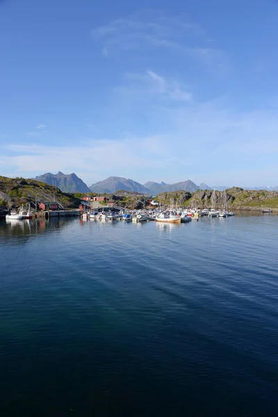 关于自然景观背景的Lofoten — 图库照片