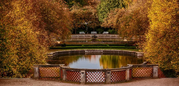 Parkland Ballenstedt Harz Autunno — Foto Stock