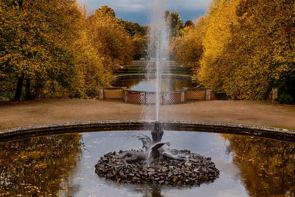 Paisagem Parque Ballenstedt Harz Outono — Fotografia de Stock