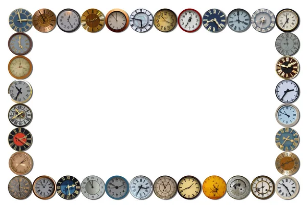 Cadre Différentes Horloges — Photo