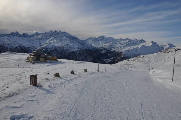 Grossglockner Vysoká Alpská Silnice Zimě — Stock fotografie