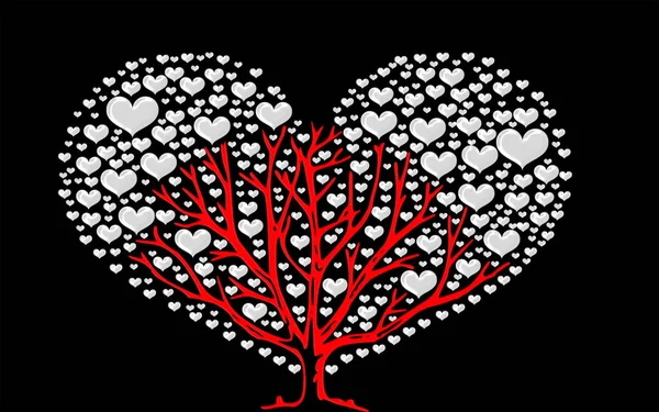 Fruits Tree Full Hearts Filled Love Light Peace — Stock Photo, Image