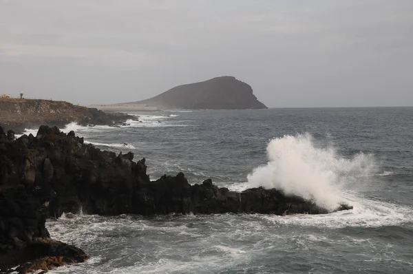 Waves Crashing Rocks Black Sea Stock Photo
