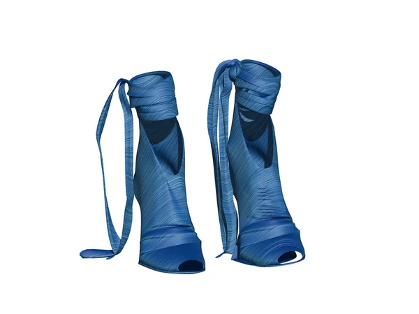 Blauer Schal Isoliert Auf Weißem Hintergrund — Stockfoto