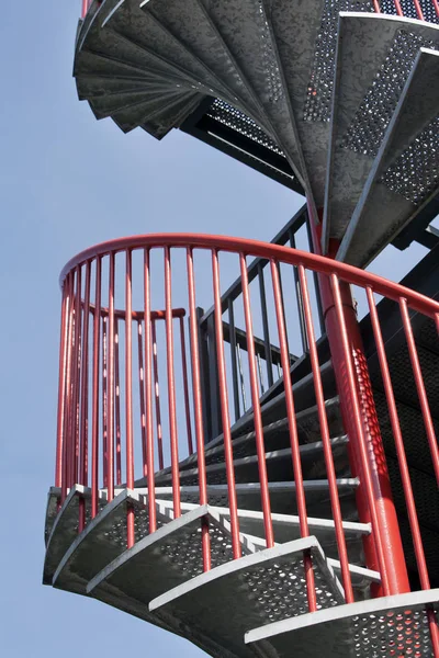 Spiral Construção Escadarias Escadas Escalada — Fotografia de Stock