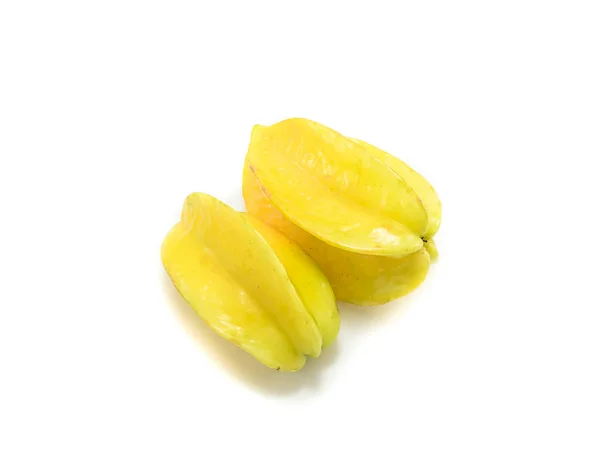 Sterrenfruit Carambola Witte Achtergrond — Stockfoto