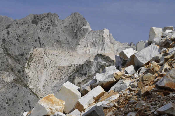 Cantera Mármol Carrara Italia — Foto de Stock