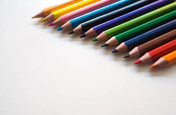 Lápis Conjunto Colorido Kalasin Tailândia — Fotografia de Stock