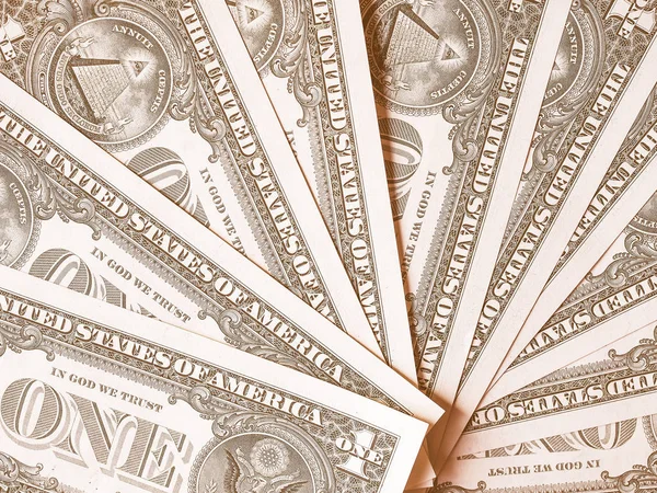 背景ヴィンテージとして役に立つアメリカ合衆国のドル紙幣 ドル通貨 — ストック写真
