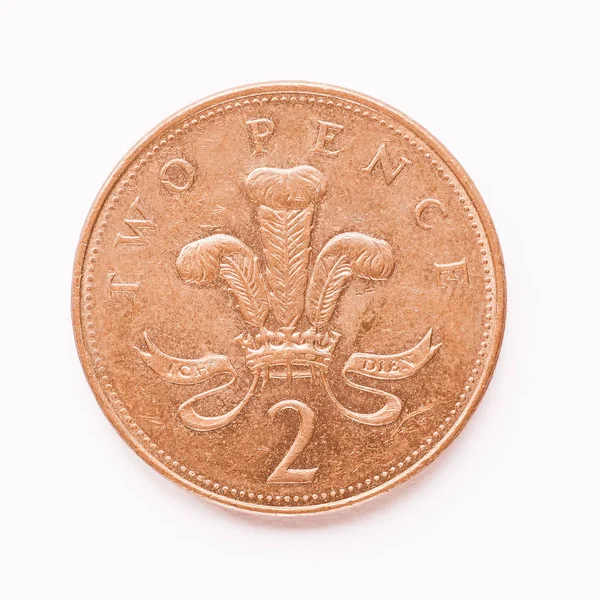 Währung Des Vereinigten Königreichs Pence Münze — Stockfoto
