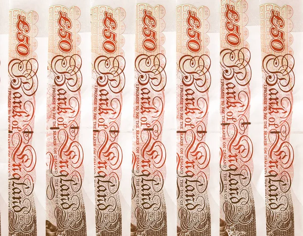 Detail British Pounds Banknotes Money Vintage — Stock Photo, Image