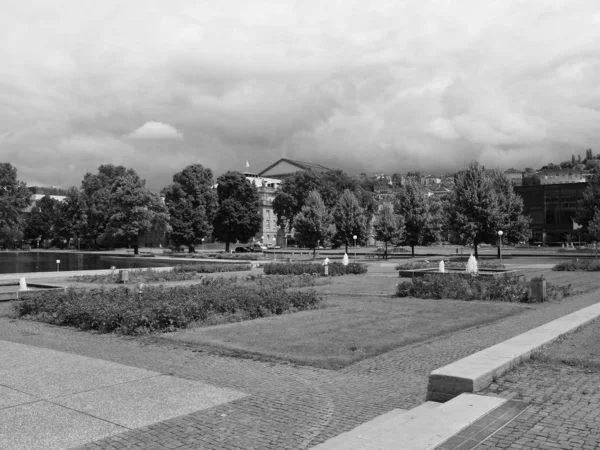 Het Oberer Schlossgarten Park Stuttgart Duitsland — Stockfoto