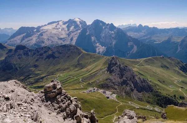 イタリアのドロマイトのマルモラーダ イタリアのドロマイトのマルモラーダ山 — ストック写真