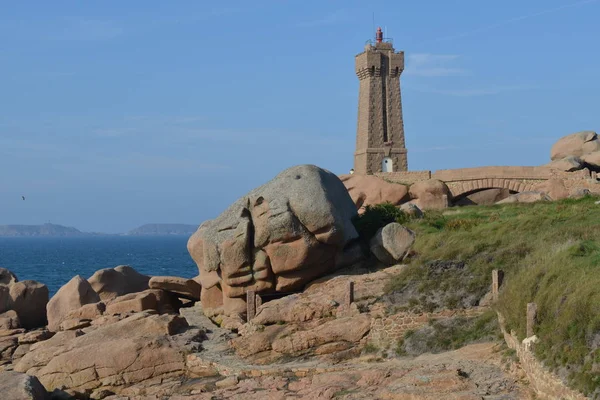 Phare Ploumanac Brittany — Stock Photo, Image