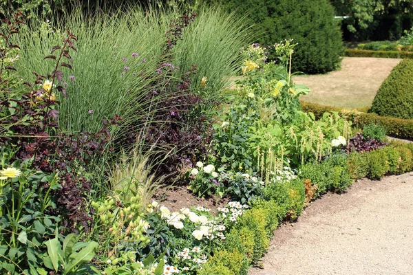 Parterre Dans Jardin Baroque Perle Été Sarre Allemagne — Photo