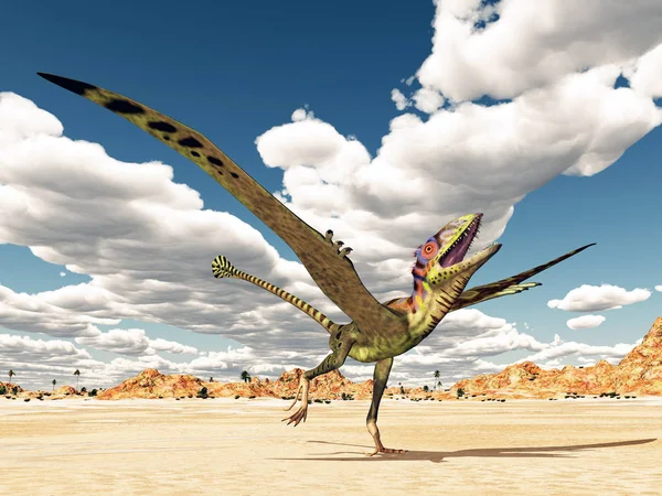 Computer Generated Illustration Flight Dinosaur Peteinosaurus — Stock Photo, Image