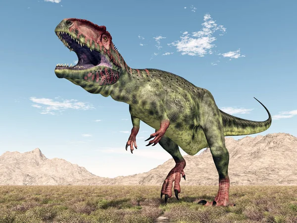 Illustration Générée Par Ordinateur Avec Dinosaure Giganotosaurus — Photo