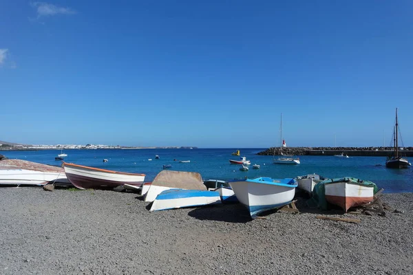 Barcos Playa Blanca Lanzarote — Fotografia de Stock