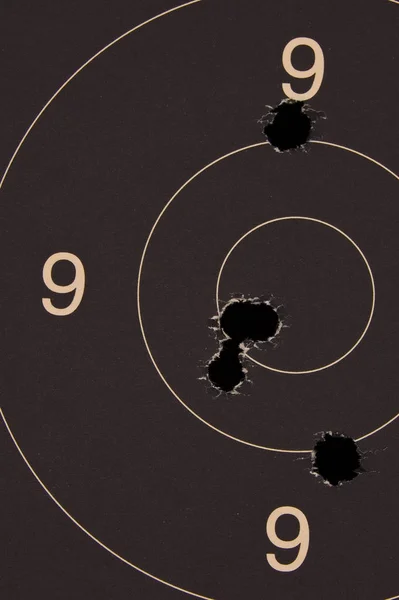 Pistol Meter Target Holes Scored — Stock Photo, Image