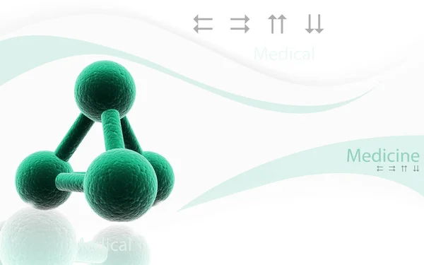 Illustrazione Digitale Delle Molecole Background Colori — Foto Stock