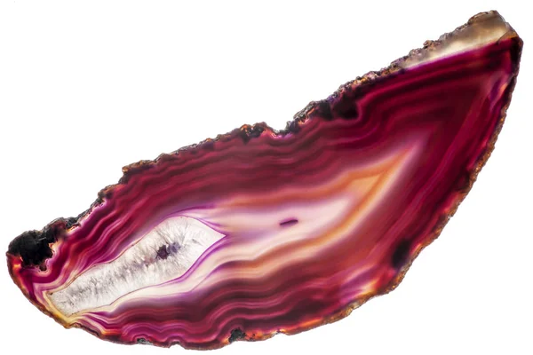 Tilikan Dari Potongan Agate Merah Yang Oblong Flat Dipoles Dan — Stok Foto