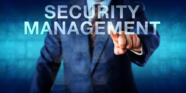 Manager Preme Parole Security Management Interfaccia Touch Screen Concetto Impresa — Foto Stock