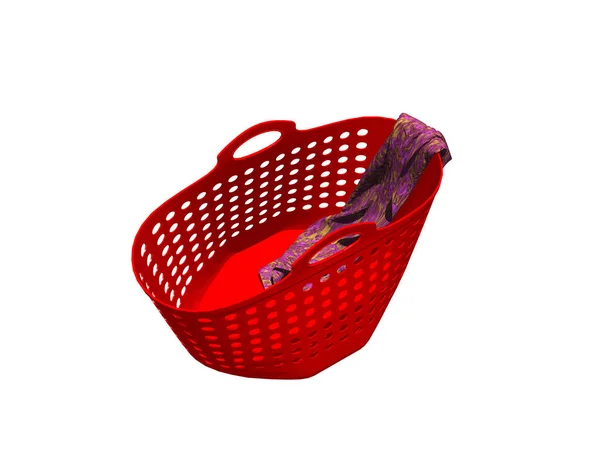 Red Plastic Bag Isolated White Background — Stock Photo, Image