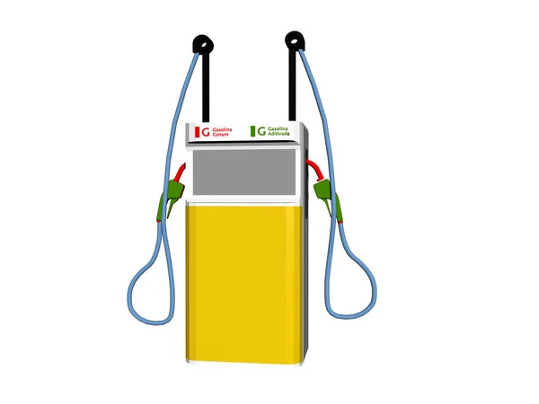 Ilustração Vetorial Uma Bomba Gasolina Vermelha — Fotografia de Stock