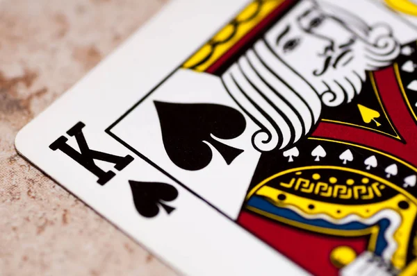 Close up shot of the King of Spades