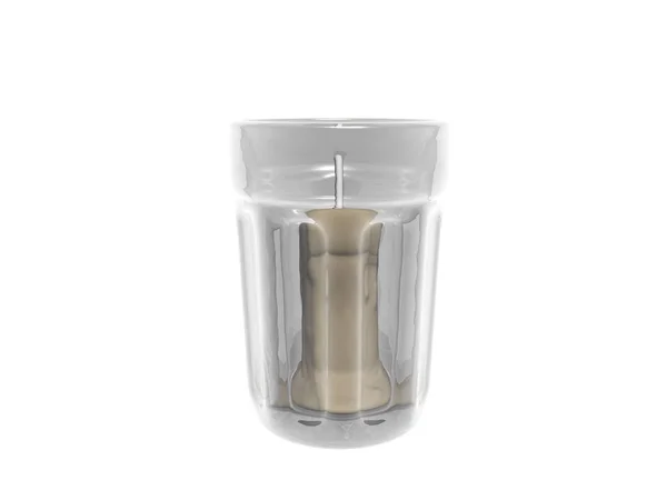 Склянка Молока Ізольована Білому Фоні — стокове фото