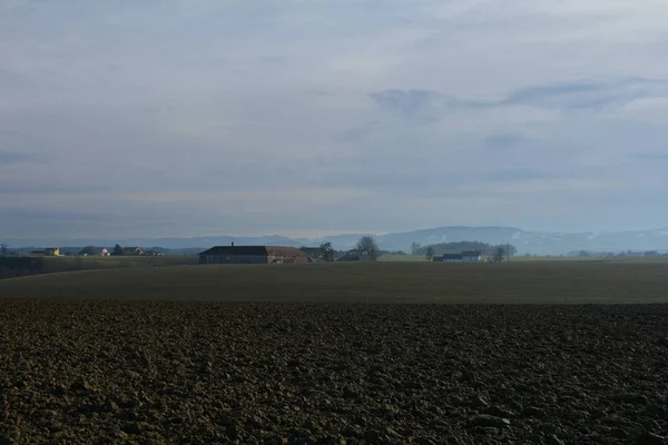 Mostviertel Ernsthofen Meadows Fields Foothills Farms Vierkanter Vierkanthof — стоковое фото