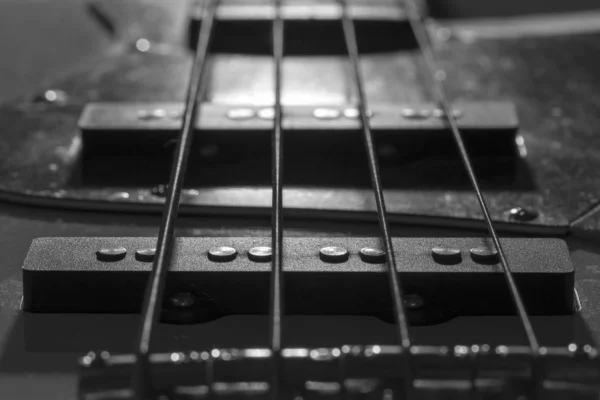 Basová Kytara Pickups Close Image — Stock fotografie