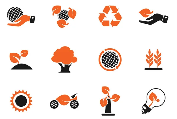 Ecology Simply Symbols Web User Interface — Stock Photo, Image