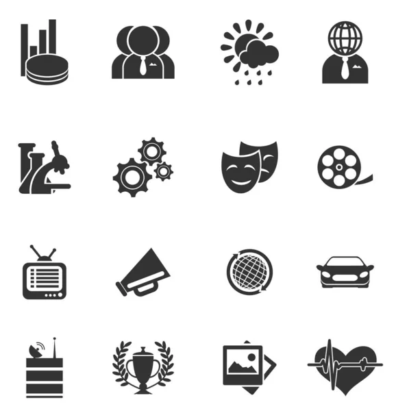 Media Simply Symbols Web User Interface — Stock Photo, Image