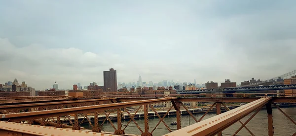 Widok Brooklyn Bridge Manhattan Nowy Jork — Zdjęcie stockowe