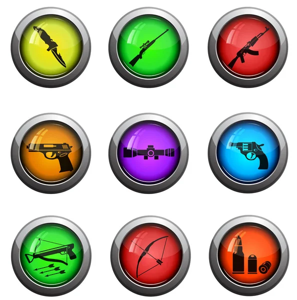 Weapon Glossy Icons Web Site User Interfaces — Stock Photo, Image