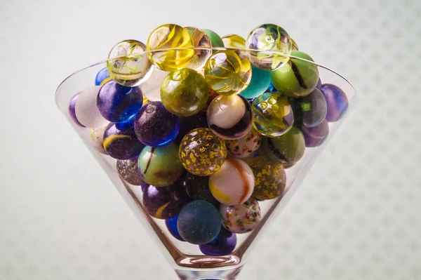 Colorful Marbles Served Bowl Ready Playing — Stock Photo, Image