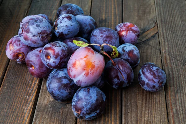 Pflaumen Frische Sommerfrüchte Fertig Zum Essen — Stockfoto