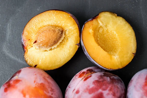 Ameixas Frutite Verão Fresco Pronto Para Comer — Fotografia de Stock