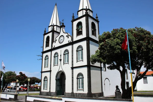 Kerk Van Havenstad Madalena Het Pico Eiland Portugal — Stockfoto
