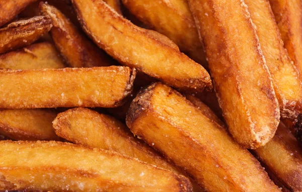 Frites Isolées Sur Blanc Contexte Macro — Photo