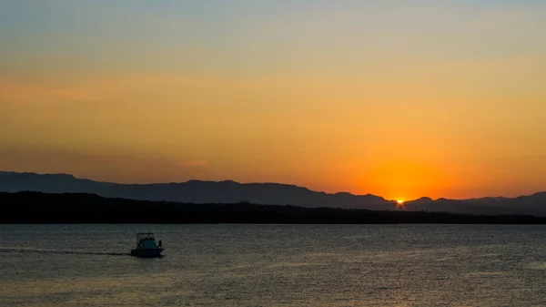 Puerto Plata Gün Batımı Sosua Dan Görüldü — Stok fotoğraf