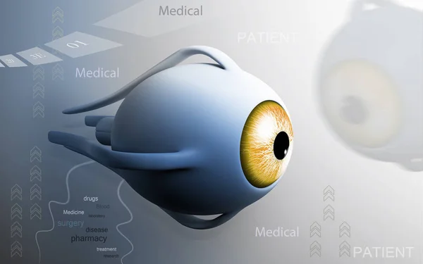 色背景の目のデジタルイラスト — ストック写真