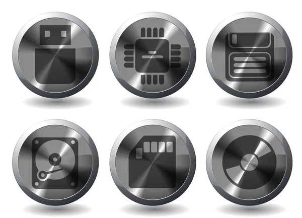 Computer Equipment Simple Vector Icons Eps — Stock Photo, Image