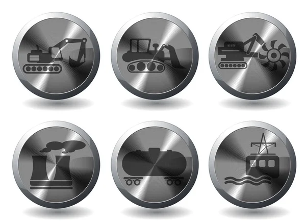 Industrielle Symbole Für Webseiten Und Benutzeroberfläche — Stockfoto