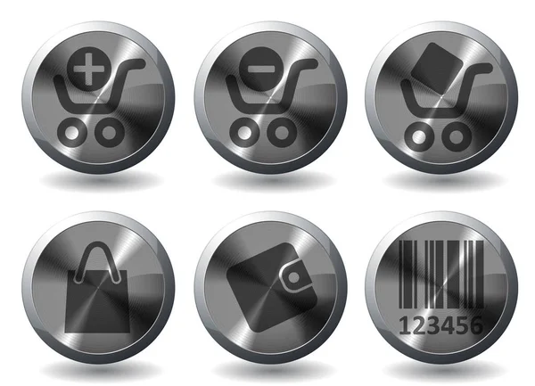 Einkaufsvektorsymbole Für Webseiten Und Benutzeroberfläche — Stockfoto