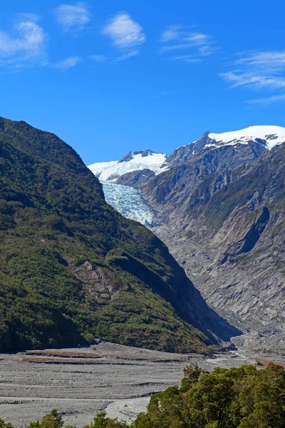 Glaciar Língua Geleira Raposa Nova Zelândia — Fotografia de Stock